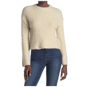 ABOUND NEW $30 Boucle Knit Dolman Sleeve Sweater in Beige Large